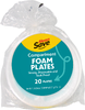 Foam Compartment Plates, 20ct - Nonsealable Bag