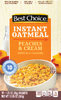 Peaches & Cream Instant Oatmeal, 10ct - 12.35oz Box