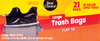 Large Trash Bags Flap Tie - 21ct Box