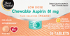 Orange Flavored Low Dose Chewable Aspirin - 36ct Box
