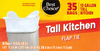 Tall Flap Tie Kitchen Bags - 35ct Box