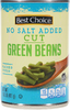 Unsalted Fancy Cut Green Beans - 14.5oz Can