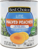 Lite Halved Peaches Yellow Cling Peaches in Pear Juice from Concentrate  - 6LB 9oz Can
