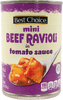 Mini Beef Ravioli in Tomato Sauce