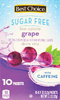 Sugar Free Grape w/ Caffeine Drink Mix, 10ct - 1.1oz Box