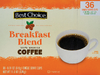 Breakfast Blend Single Serve Coffee Pods - 36ct