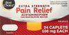 Extra Strength Pain Relief, Acetaminophen Tablets - 24ct Box