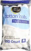 Triple Size Cotton Balls, 200ct - Resealable Bag