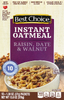 Instant Raisin, Date, and Walnut Oatmeal, 10ct - 13oz Box