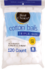 Triple Size Cotton Balls, 100ct - Resealable Bag