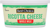 Whole Milk Ricotta Cheese -15oz Tub