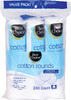 Cotton Rounds 3Pk, 240ct - Resealable Peg Bag