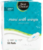 Long, Super Maxi Pads w/ Wings - 16ct Nonsealable Pack