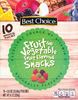 Fruit & Vegetable Flavored Fruit Snacks, 10ct - 8oz Box