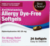 Dye-Free, Antihistamine Allergy Softgels - 24ct Box
